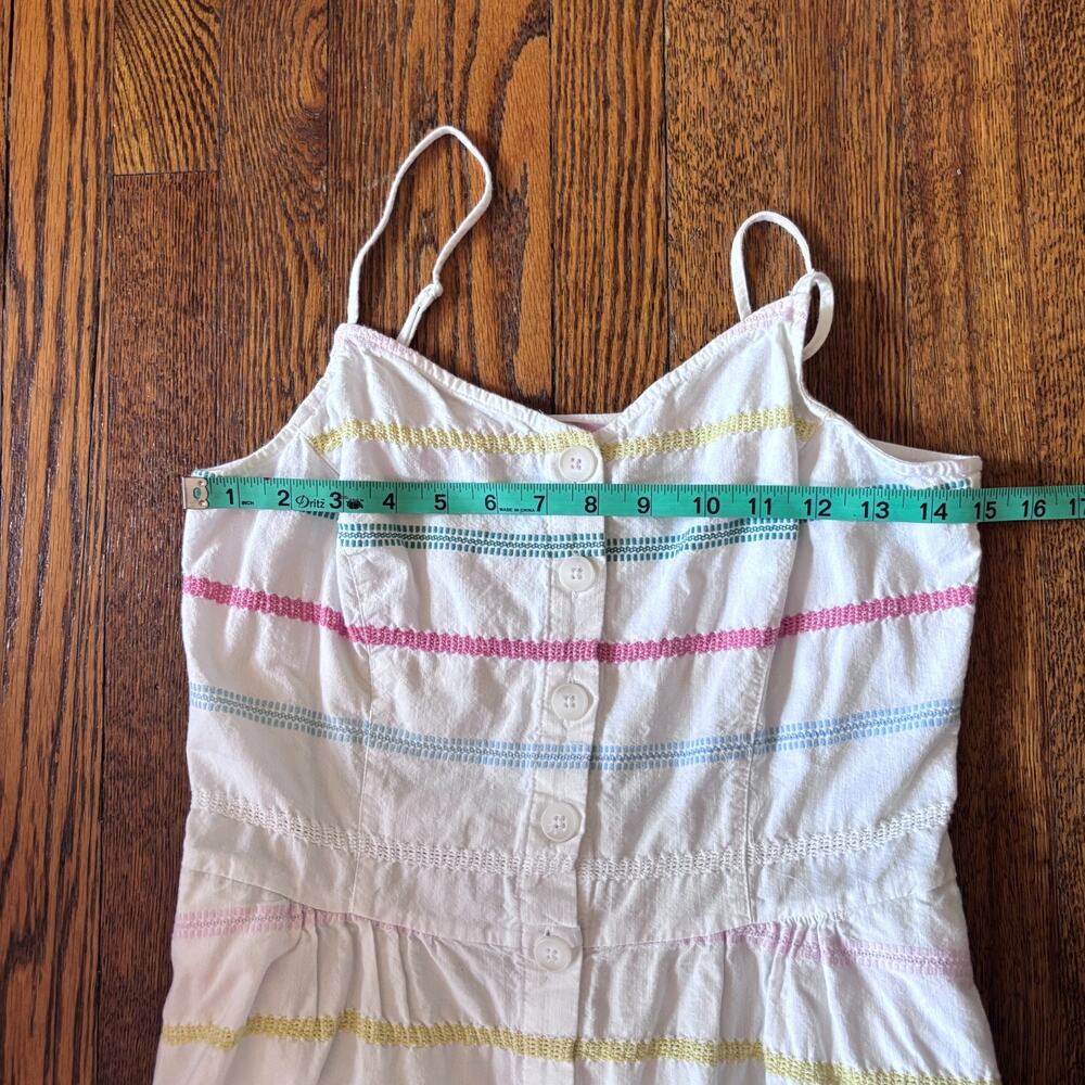 Joules Abby Multicolor Stripe Cotton Summer Midi Dress‎ Button Front US 8 - Picture 6 of 9